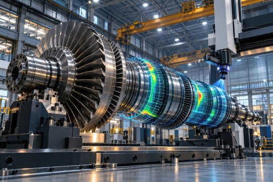 AI Precision Metrology and Geometric Inspection of Large Turbine Rotor