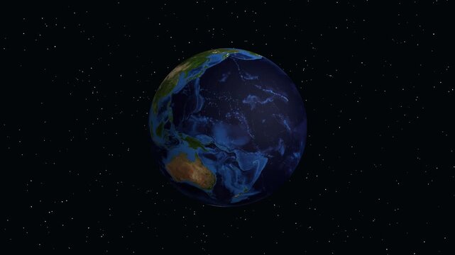 3D Earth Animation Zooming into Al Jahra Kuwait in Middle East