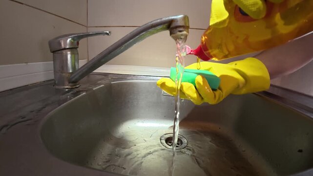Kitchen Sink Cleaning Process Multi-Camera Fast Edit