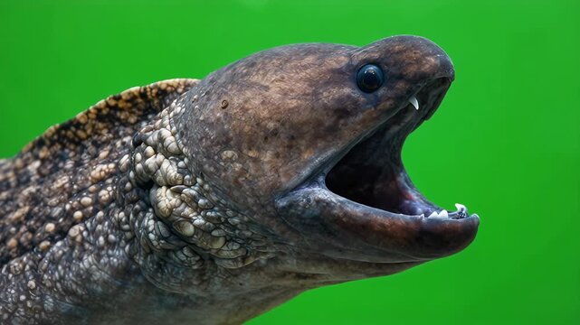 Powerful Alligator Snapping Turtle Displaying Its Impressive Jaw Strength