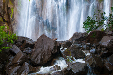 Beautiful waterfall in forest. © CRSHELARE
