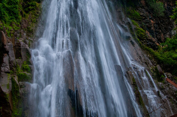 Beautiful waterfall in forest. © CRSHELARE
