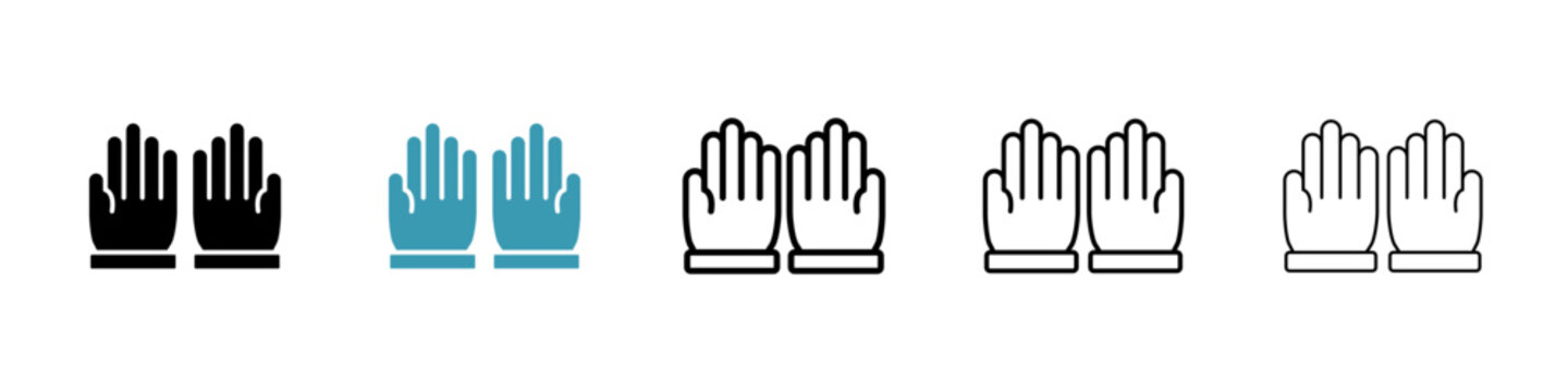 Pray icon flat outline in black