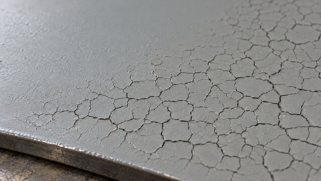 Mudcrack Pattern in a Gray Protective Coating