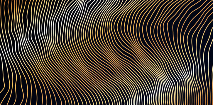 abstract gold wavy line pattern line texture background