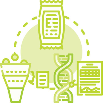 Lead monoclonal antibody improvement concept. Engineering specificity, assay conjugation, validation optimization icon vector illustration