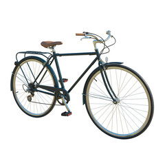 Vintage black bicycle isolated on a transparent background © Rio