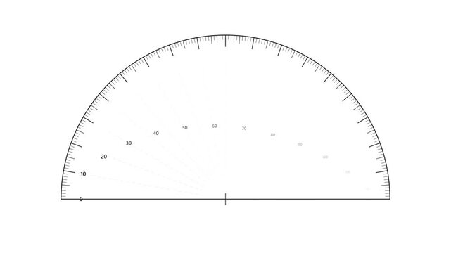 Abstract geometric shape with a curved line and a straight line forming a quarter circle on a white background, simple minimalist design, clean graphic element, motion graphics