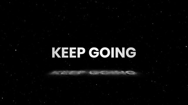 Keep Going Glow Outline Text Reveal Animation for Fitness Motivation