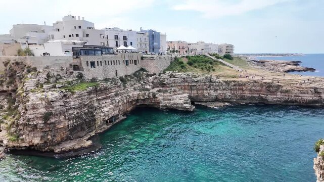 Amazing view of The Old town of Polignano a Mare, Apulia Region, Italy
