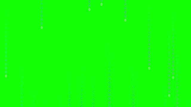 Falling Purple Binary Code Data Stream on Green Screen