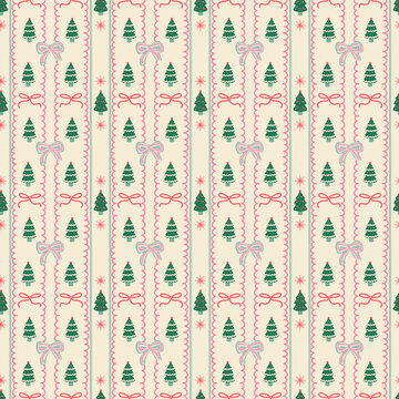 chriistmas hand drawn seamless pattern