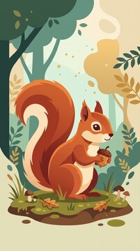 squirrel on the tree