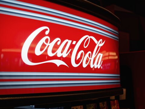 Coca-Cola logo trademark Neon sign American multinational corporation Company : Tokyo, Japan - Oct 18, 2026