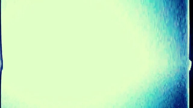 Digital number one glowing brightly against deep black background with smooth transition into textured blue light interference patterns and subtle retro vintage analog grain effects across the entire 
