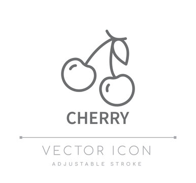 Cherry Line Icon
