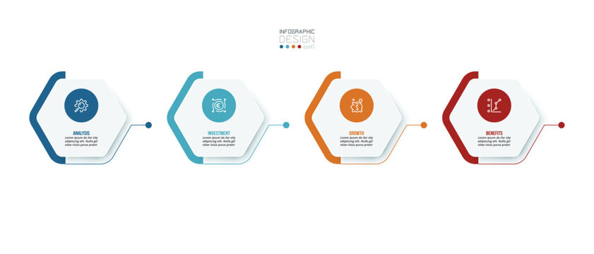 Timeline chart business infographic template.