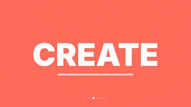 Ideas create build grow inspire and succeed motivational words concept for business presentation intro and success messaging kinetic animation
