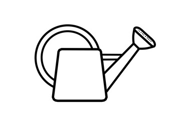 Watering can garden can icon vector line art © Selahm