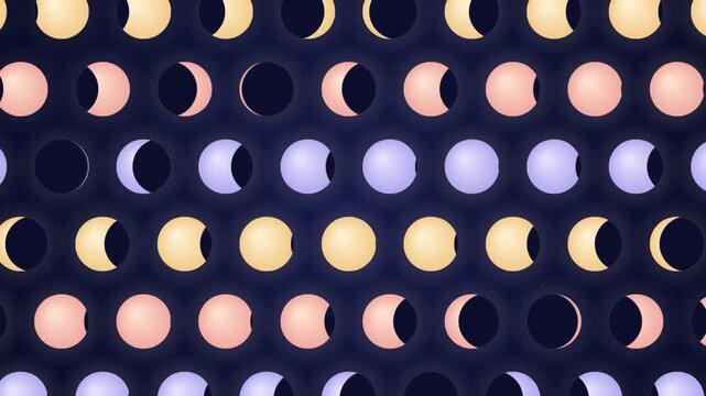 Moon phases celestial astronomy cycle loop