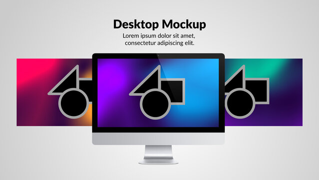 Creative Devices Desktop 03 &ndash; Animated Desktop Device Mockups, Computer Screen Presentations, Digital Display Animations and Modern Technology Motion Graphics for Professional Video Editing