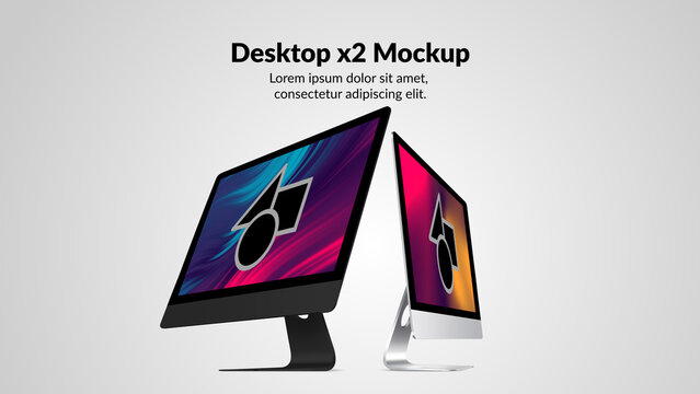 Creative Devices Desktop 05 &ndash; Animated Desktop Device Mockups, Computer Screen Presentations, Digital Display Animations and Modern Technology Motion Graphics for Professional Video Editing
