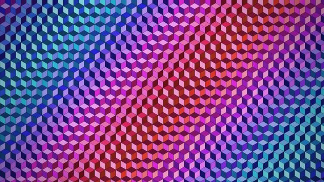 Tumbling blocks isometric geometric puzzle loop