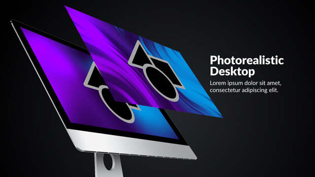 Creative Devices Desktop 04 &ndash; Animated Desktop Device Mockups, Computer Screen Presentations, Digital Display Animations and Modern Technology Motion Graphics for Professional Video Editing