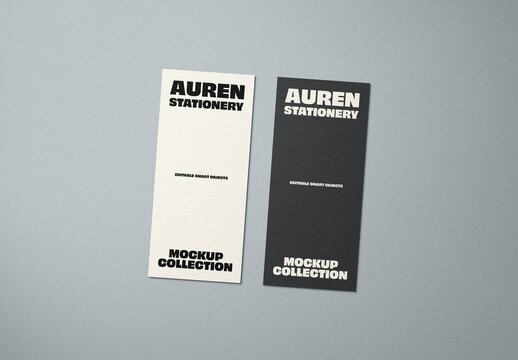 DL Flyers Pair Stationery Mockup For Branding And Advertising Design