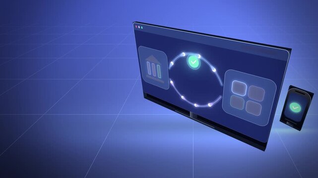 Indigo open banking account link fintech angled view seamless loop