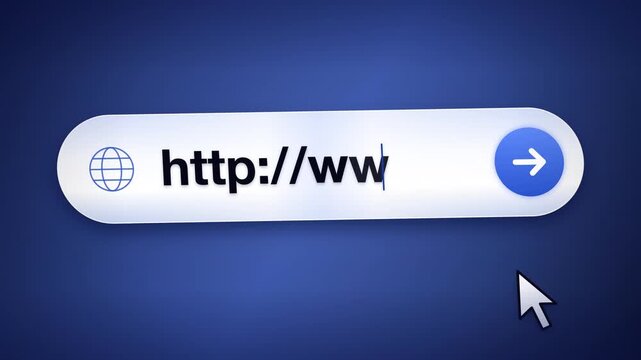 Web browser address bar showing http www and com for internet navigation