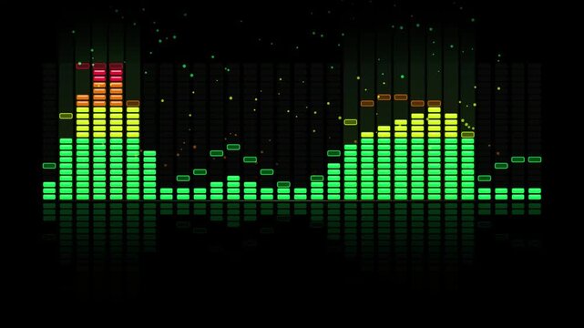 Abstract Neon Kinetic Equalizer Loop Seamless Loop with #ff0055 sol...