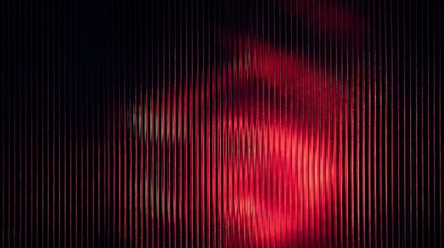Abstract textured background with vertical red lines and blurred glowing red light patterns creating depth and mood.