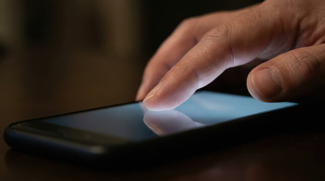 Finger hand touch smartphone screen technology closeup mobile device reflection dark human communication internet connection night modern digital detail fingertip gesture tap interface glass gadget