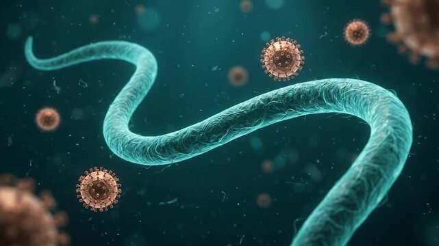 3d medical visualization of parasites and viral pathogens