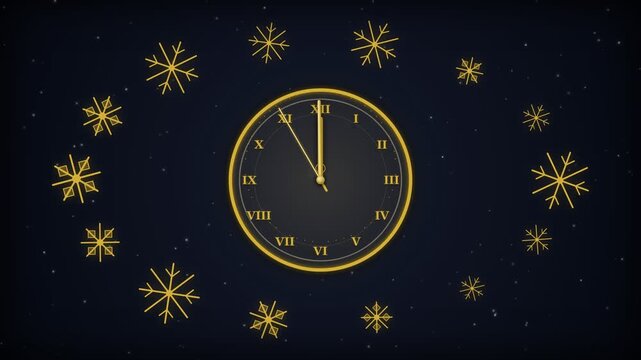 new year background with clock