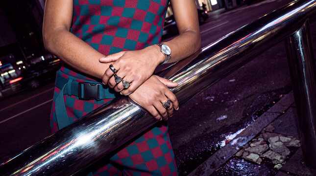 Crossed Hands and Checkered Fashion by Chrome Rail