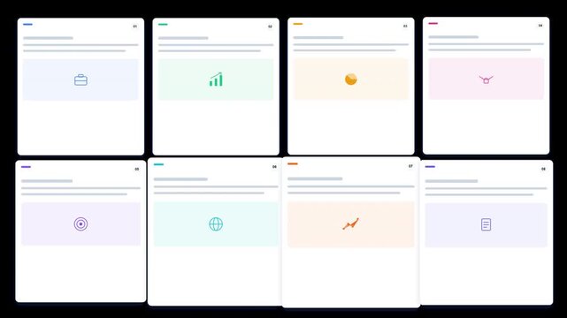 Minimalist dashboard ui elements and icons on transparent background