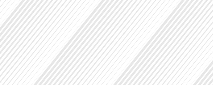 Thin diagonal parallel line background. Slanted silver stripes wallpaper. Vector grey geometric tech template texture for banner, poster, brochure, print, flyer, card, presentation, cover