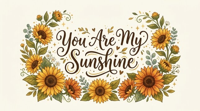 Sunflowers floral quote
