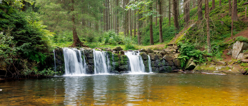 Kwisa Waterfall Near Swieradow Zdroj