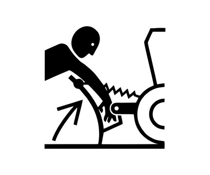 ANSI Z535 - Figure A33 - Arm Crush Hazard icon sign vector design and illustration.
