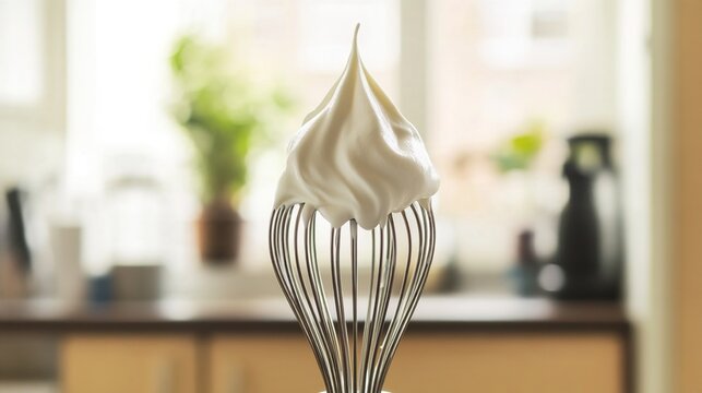 whipper. Vintage metal cream whipper creating a sharp peak of froth. menu design, packaging mockups, designed for culinary blogs and recipe cards for restaurants, used by store managers.