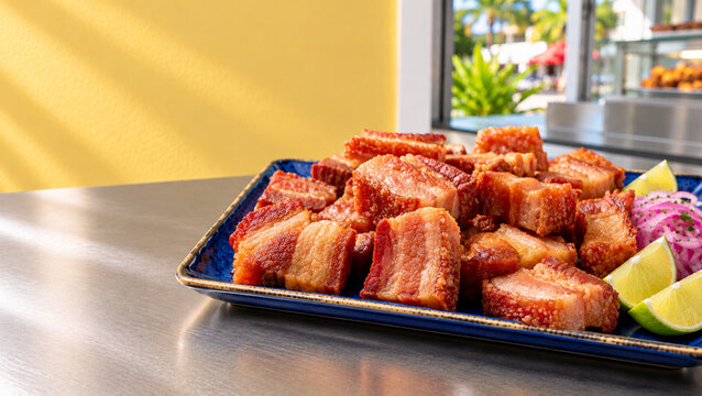 Dominican chicharr&oacute;n de cerdo
