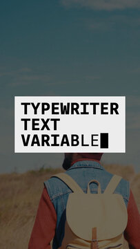 Vertical Typewriter Text Variable