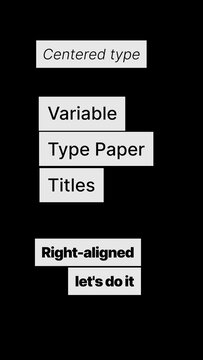 Vertical Variable Type Paper Titles