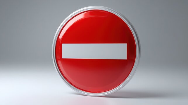 Red No Entry Traffic Sign
