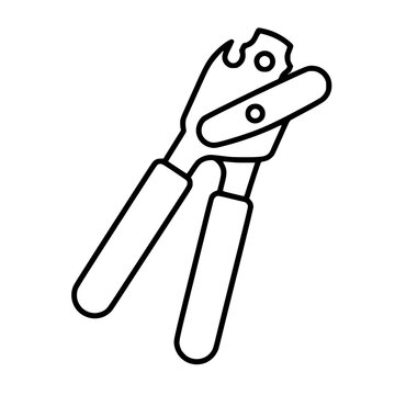Can Opener Kitchen Tool Line Icon. generative AI