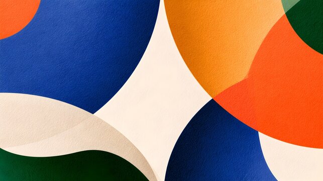 Colorful curved matte shapes rotating