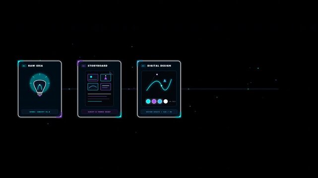 Content creation workflow digital process infographic video